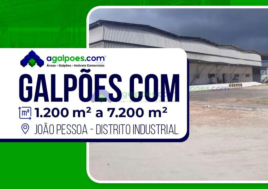 Foto 1 de Galpão/Depósito/Armazém para alugar, 1200m² em Distrito Industrial, João Pessoa