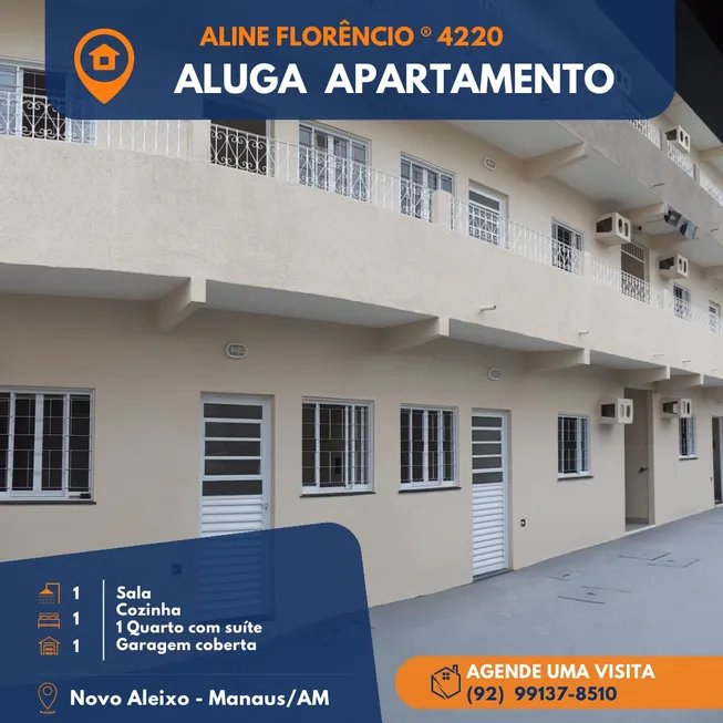 Foto 1 de Kitnet com 1 Quarto para alugar, 30m² em Novo Aleixo, Manaus