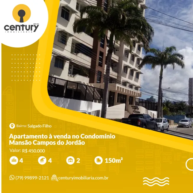 Foto 1 de Apartamento com 4 Quartos à venda, 150m² em Salgado Filho, Aracaju