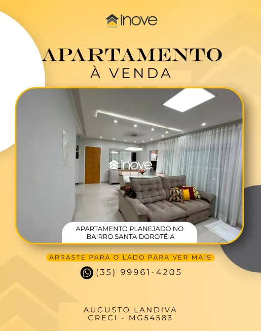 Foto 1 de Apartamento com 3 Quartos à venda, 105m² em Santa Dorotéia, Pouso Alegre