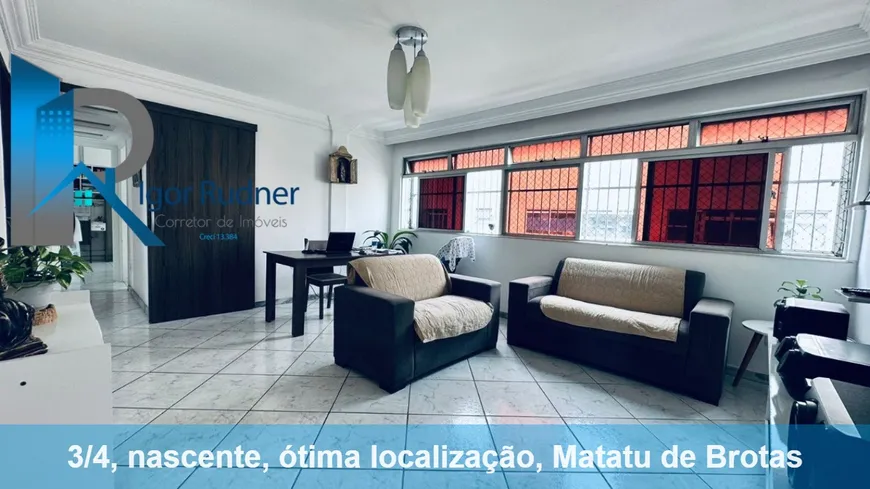 Foto 1 de Apartamento com 3 Quartos à venda, 98m² em Brotas, Salvador