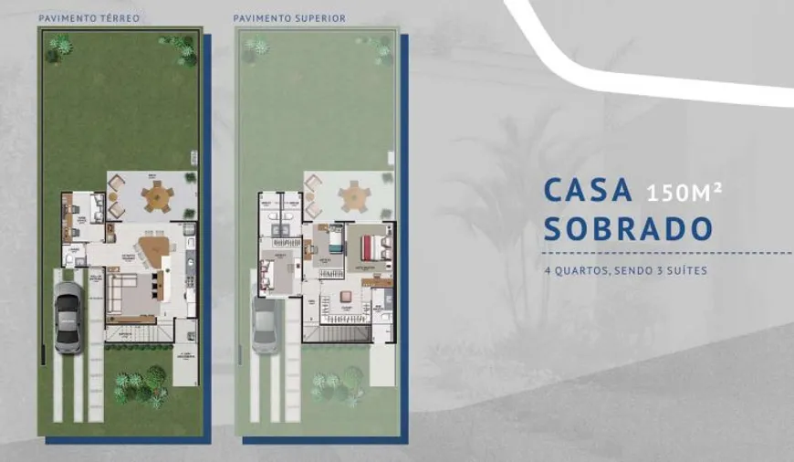 Foto 1 de Casa de Condomínio com 4 Quartos à venda, 150m² em , Senador Canedo