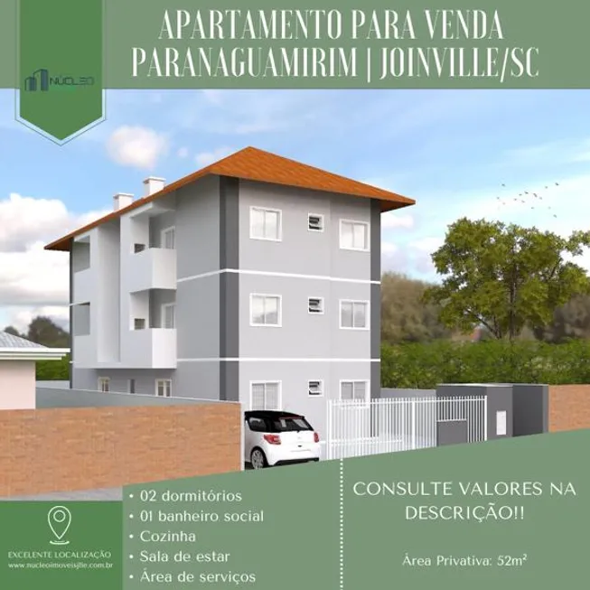 Foto 1 de Apartamento com 2 Quartos à venda, 52m² em Paranaguamirim, Joinville