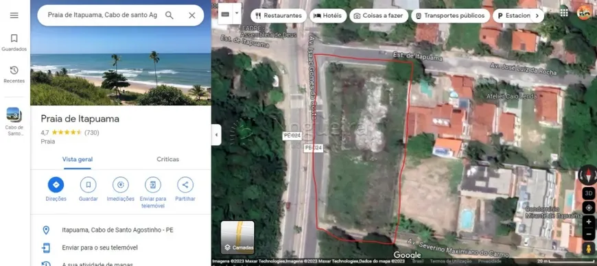 Foto 1 de Lote/Terreno à venda, 2146m² em Praia de Itapuama, Cabo de Santo Agostinho