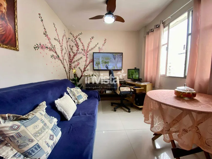 Foto 1 de Apartamento com 1 Quarto à venda, 50m² em José Menino, Santos