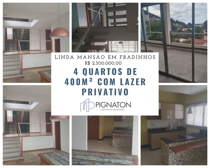 Foto 1 de Casa com 4 Quartos para venda ou aluguel, 400m² em Fradinhos, Vitória