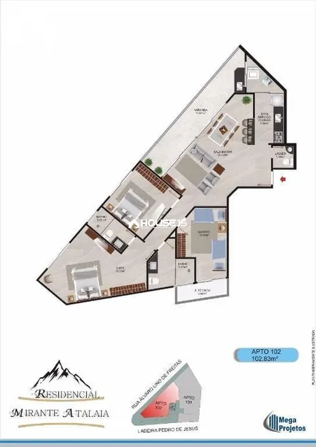 Foto 1 de Apartamento com 3 Quartos à venda, 103m² em Centro, Guarapari