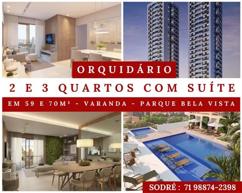 Foto 1 de Apartamento com 2 Quartos à venda, 59m² em Brotas, Salvador