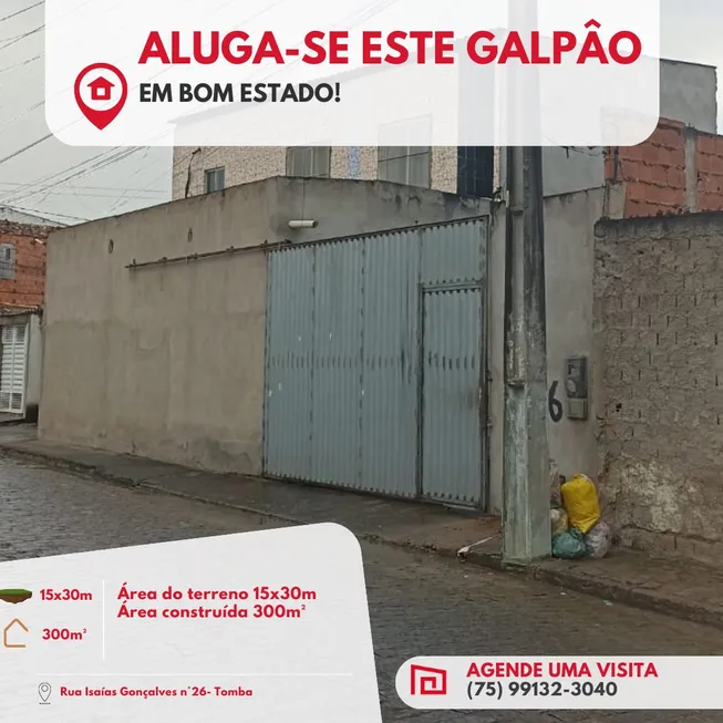 Foto 1 de Galpão/Depósito/Armazém para alugar, 10m² em Tomba, Feira de Santana