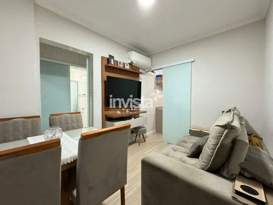 Foto 1 de Apartamento com 1 Quarto à venda, 47m² em Gonzaga, Santos