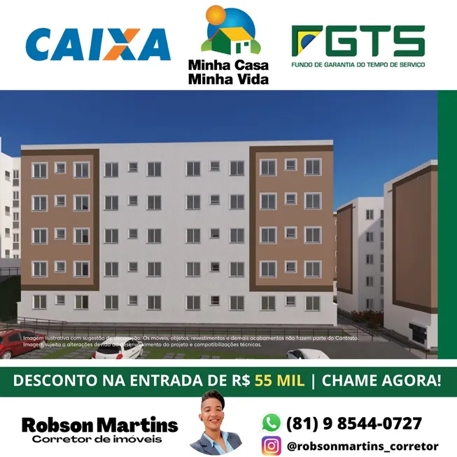 Foto 1 de Apartamento com 2 Quartos à venda, 41m² em Fragoso, Paulista