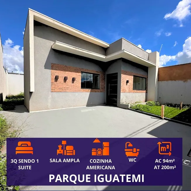 Foto 1 de Casa com 3 Quartos à venda, 94m² em Parque Iguatemi, Campo Grande