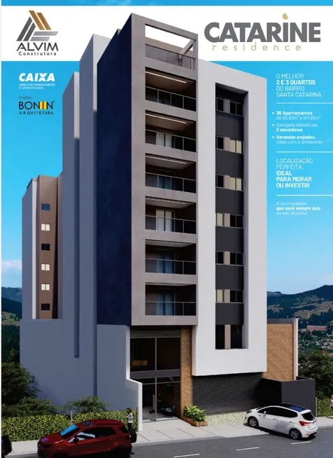 Foto 1 de Apartamento com 2 Quartos à venda, 56m² em Santa Catarina, Juiz de Fora