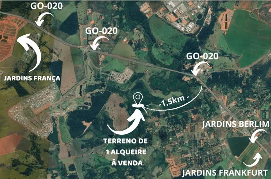 Foto 1 de Lote/Terreno à venda, 48600m² em Estancia Vargem Bonita, Senador Canedo