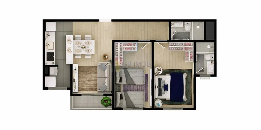 Foto 1 de Apartamento com 2 Quartos à venda, 59m² em BAIRRO PINHEIRINHO, Vinhedo