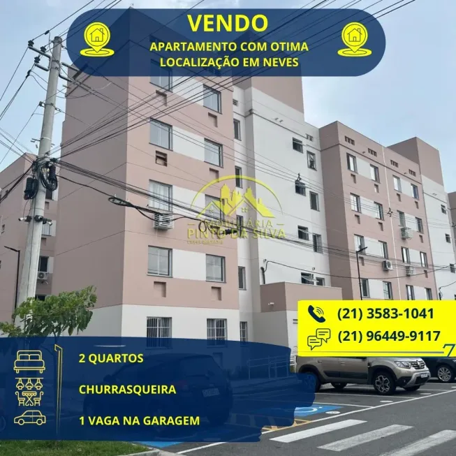 Foto 1 de Apartamento com 2 Quartos à venda, 40m² em Neves Neves, São Gonçalo