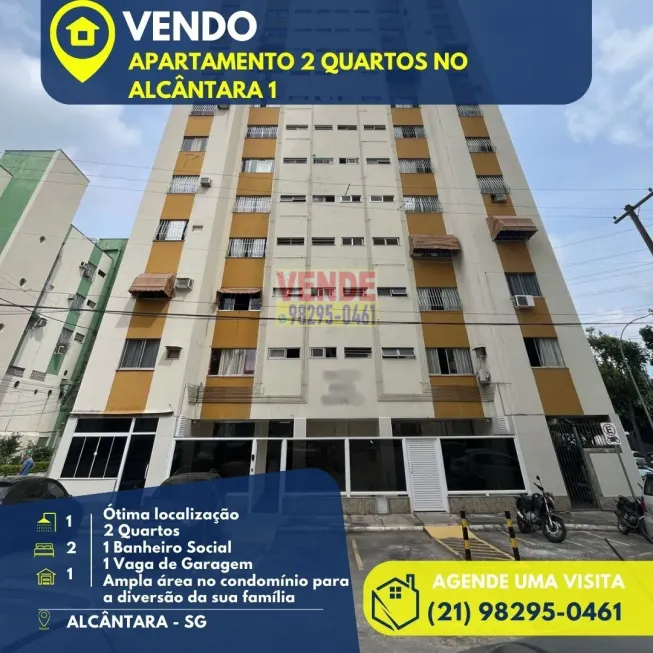 Foto 1 de Apartamento com 2 Quartos à venda, 55m² em Alcântara, São Gonçalo