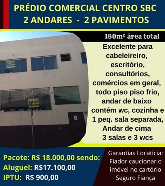 Foto 1 de Imóvel Comercial para alugar, 180m² em Centro, São Bernardo do Campo