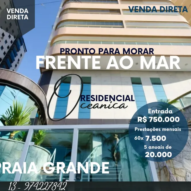 Foto 1 de Apartamento com 3 Quartos à venda, 130m² em Aviação, Praia Grande