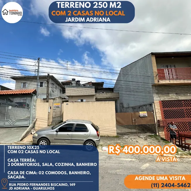 Foto 1 de Lote/Terreno à venda, 250m² em Jardim Adriana, Guarulhos