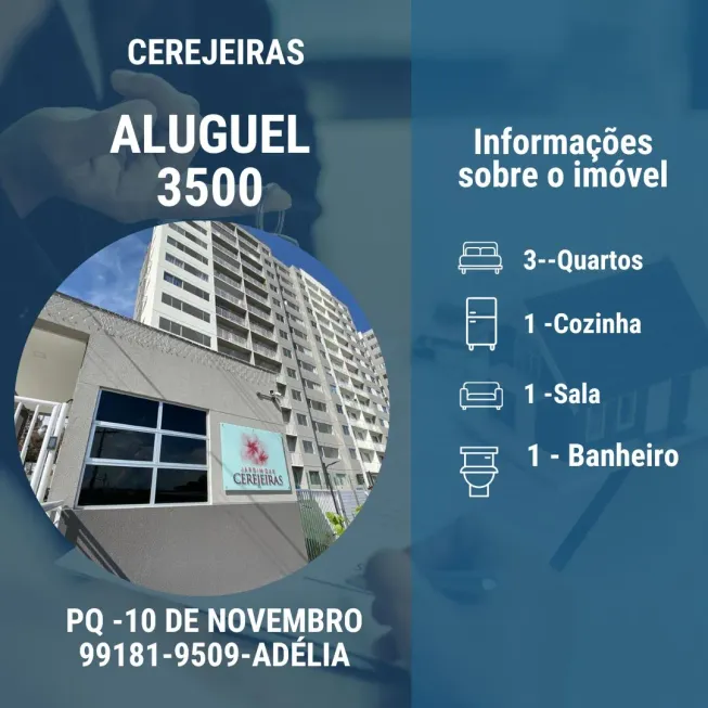 Foto 1 de Apartamento com 3 Quartos para venda ou aluguel, 61m² em Parque Dez de Novembro, Manaus