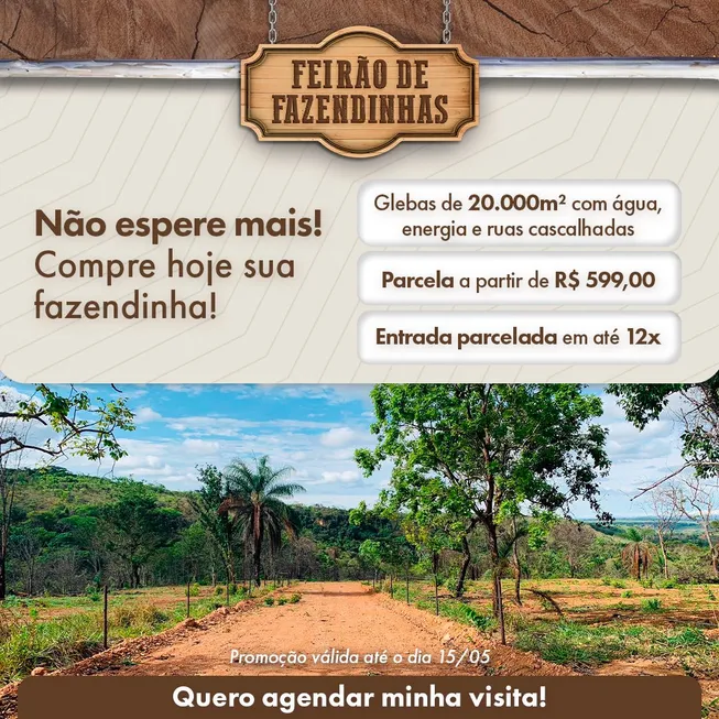 Foto 1 de Lote/Terreno à venda, 20000m² em Centro, Jequitibá