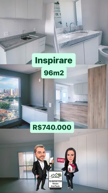 Foto 1 de Apartamento com 3 Quartos à venda, 96m² em Vila Primavera, Limeira