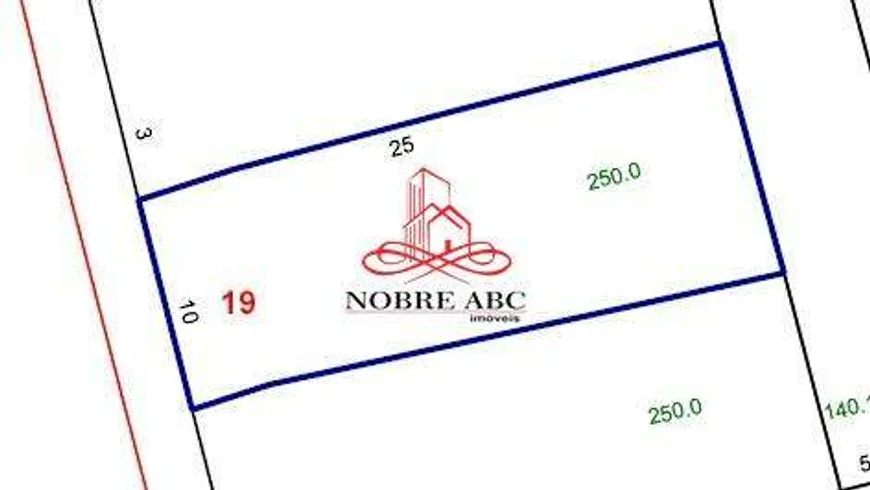 Foto 1 de Lote/Terreno à venda, 250m² em Vila Humaita, Santo André