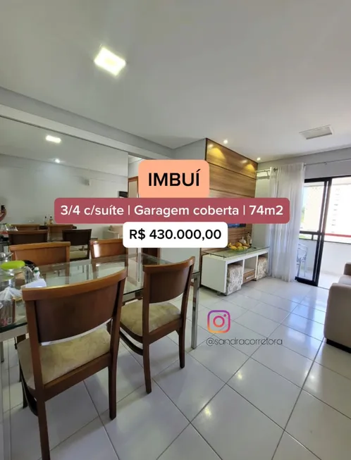 Foto 1 de Apartamento com 3 Quartos à venda, 79m² em Imbuí, Salvador