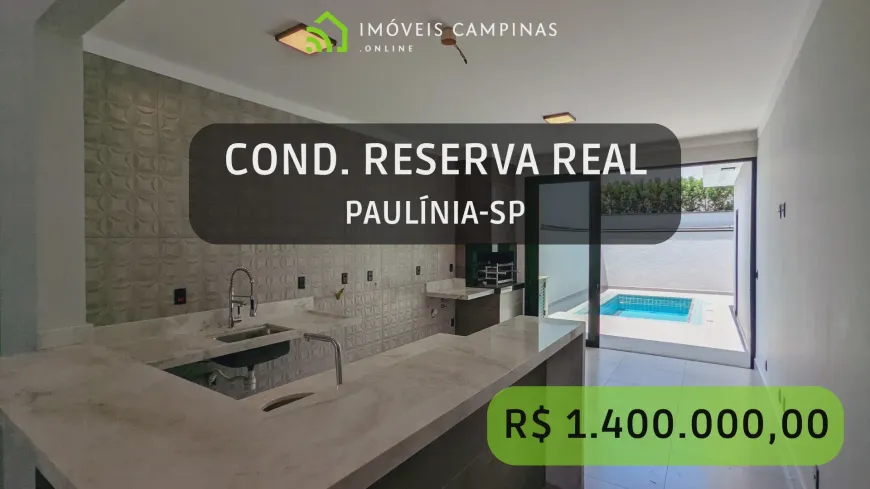 Foto 1 de Casa de Condomínio com 3 Quartos à venda, 180m² em Parque Brasil 500, Paulínia