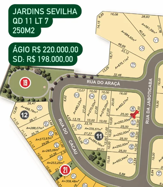 Foto 1 de Lote/Terreno à venda, 250m² em Vila Rosa, Goiânia