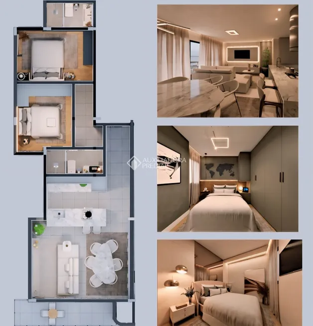 Foto 1 de Apartamento com 2 Quartos à venda, 75m² em Tabuleiro Monte Alegre, Camboriú