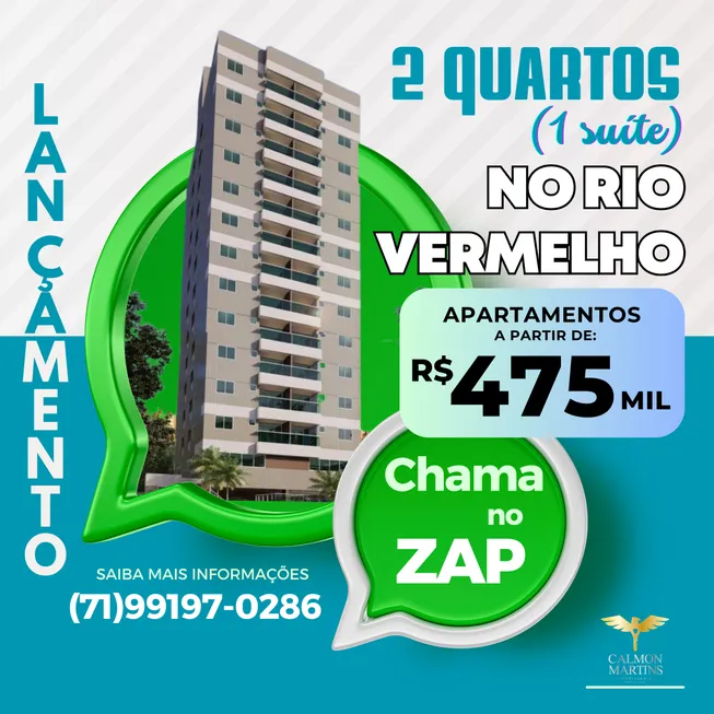 Foto 1 de Apartamento com 2 Quartos à venda, 57m² em Rio Vermelho, Salvador