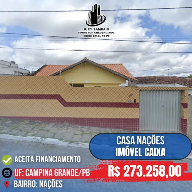 Foto 1 de Casa com 5 Quartos à venda, 252m² em Nacoes, Campina Grande