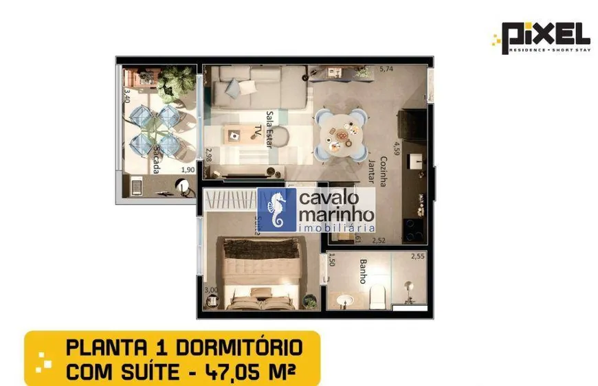 Foto 1 de Apartamento com 1 Quarto à venda, 47m² em Vila Monte Alegre, Ribeirão Preto