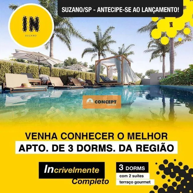 Foto 1 de Apartamento com 3 Quartos à venda, 64m² em Jardim Modelo, Suzano