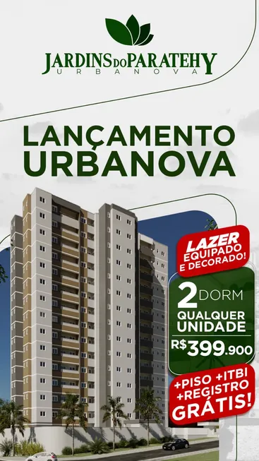 Foto 1 de Apartamento com 2 Quartos à venda, 60m² em Reserva do Paratehy, São José dos Campos