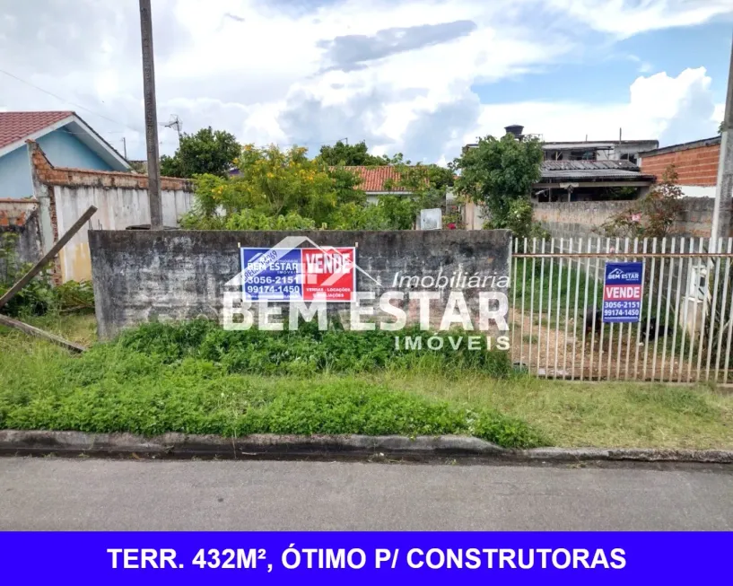 Foto 1 de Lote/Terreno à venda, 432m² em Maria Antonieta, Pinhais