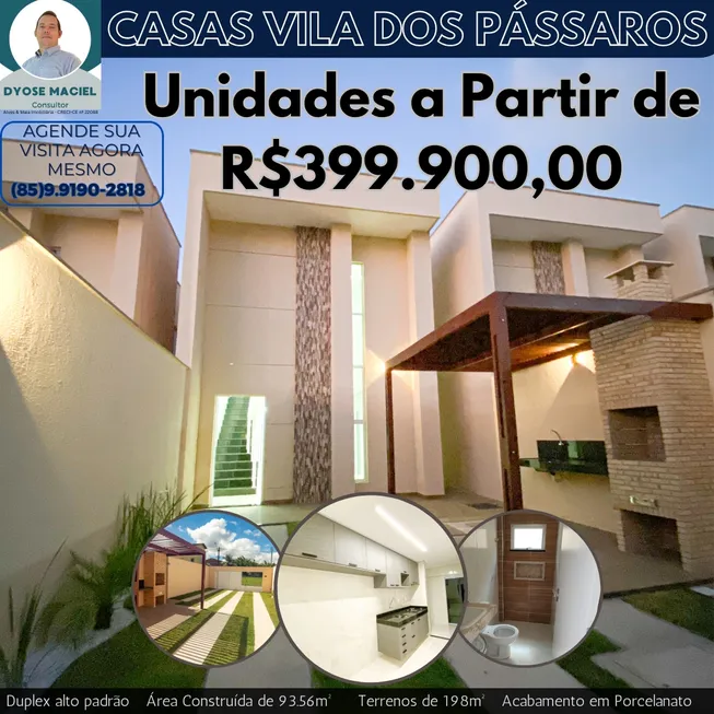 Foto 1 de Casa com 3 Quartos à venda, 93m² em Ancuri, Itaitinga