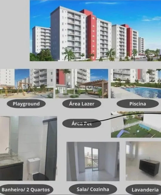 Foto 1 de Apartamento com 2 Quartos à venda, 48m² em Jardim Buzolin, Araras