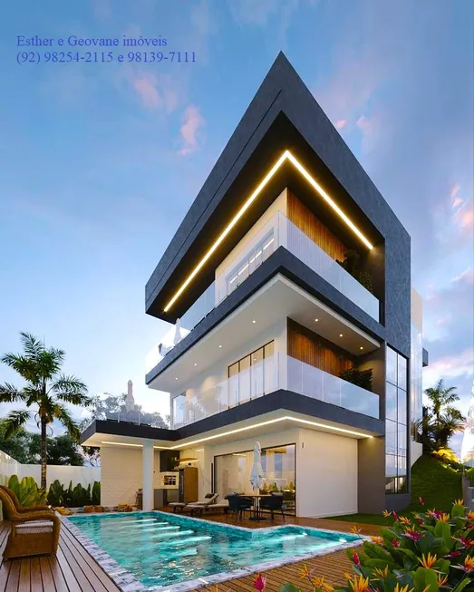 Foto 1 de Casa de Condomínio com 6 Quartos à venda, 489m² em Ponta Negra, Manaus