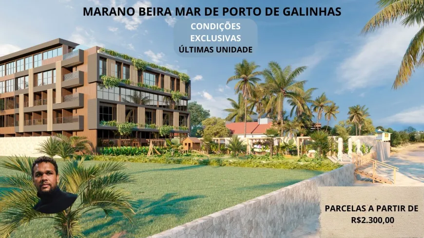 Foto 1 de Apartamento com 1 Quarto à venda, 21m² em Porto de Galinhas, Ipojuca