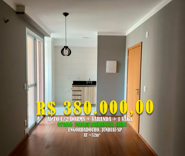 Foto 1 de Apartamento com 2 Quartos à venda, 52m² em Bosque dos Jacarandas, Jundiaí