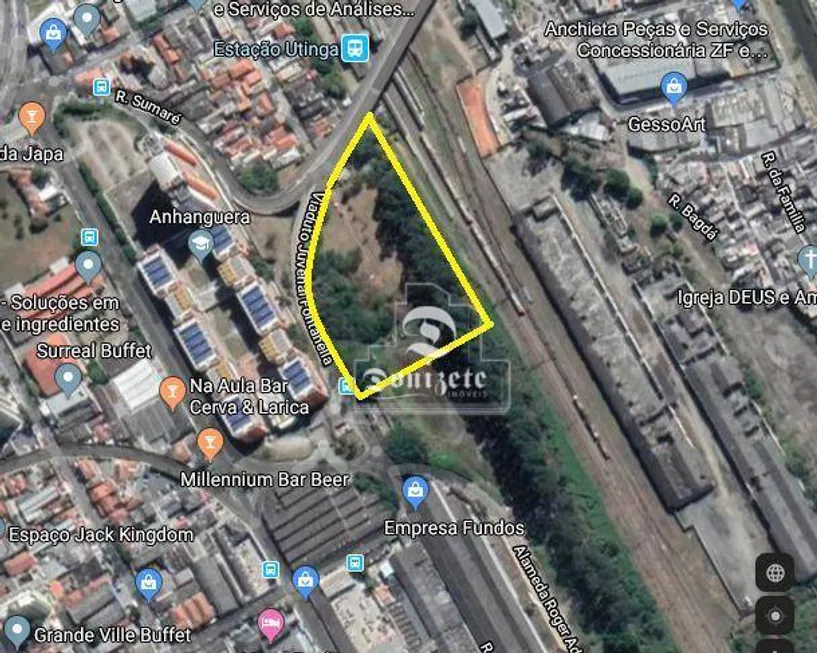 Foto 1 de Lote/Terreno à venda, 10041m² em Utinga, Santo André