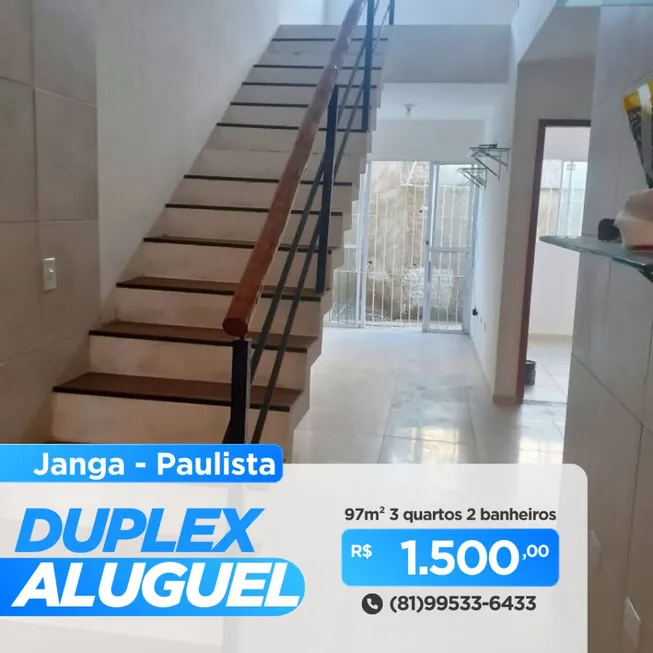 Foto 1 de Casa com 3 Quartos para alugar, 97m² em Janga, Paulista