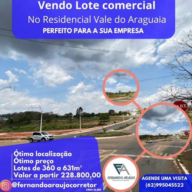 Foto 1 de Lote/Terreno com 1 Quarto à venda, 360m² em Residencial Vale do Araguaia , Goiânia