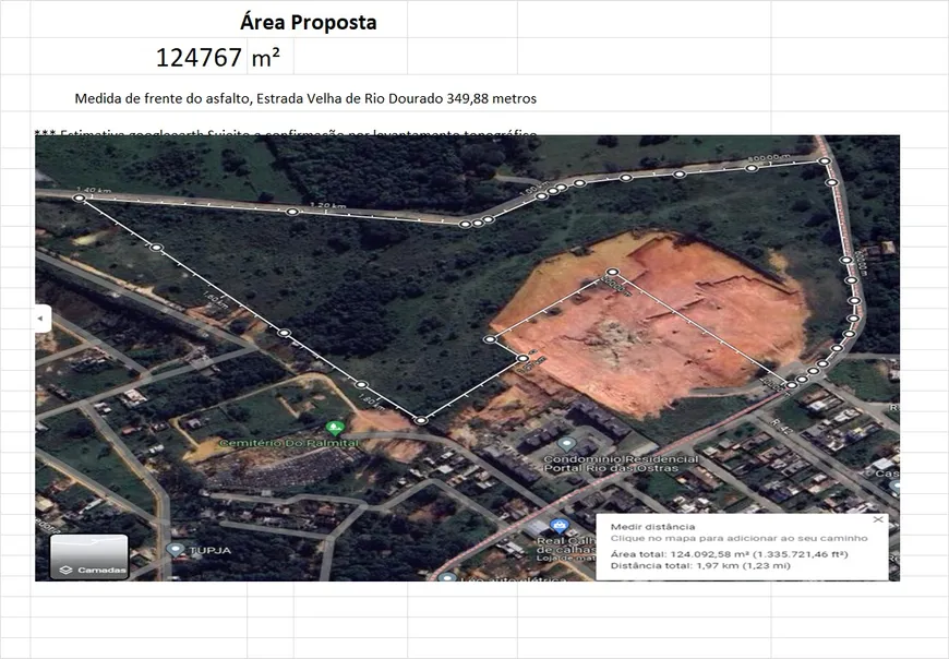 Foto 1 de Lote/Terreno à venda, 124000m² em Maria Turri, Rio das Ostras