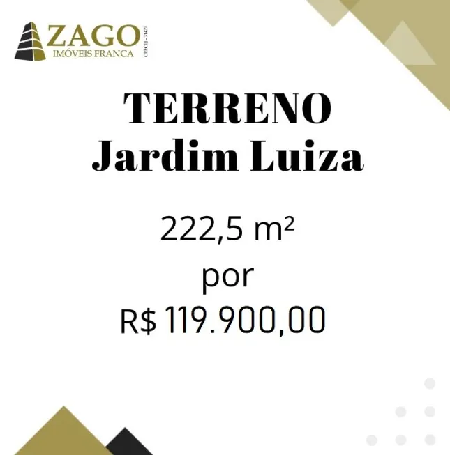 Foto 1 de Lote/Terreno à venda, 222m² em Jardim Luiza II, Franca