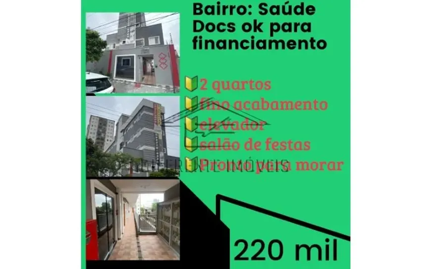 Foto 1 de Apartamento com 2 Quartos à venda, 35m² em Saúde, São Paulo