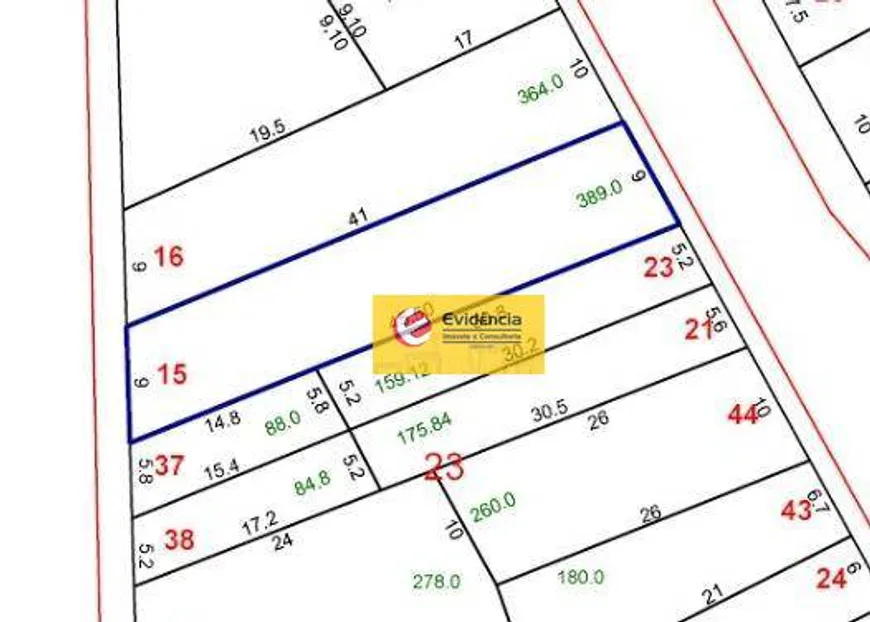 Foto 1 de Lote/Terreno à venda, 389m² em Vila Helena, Santo André